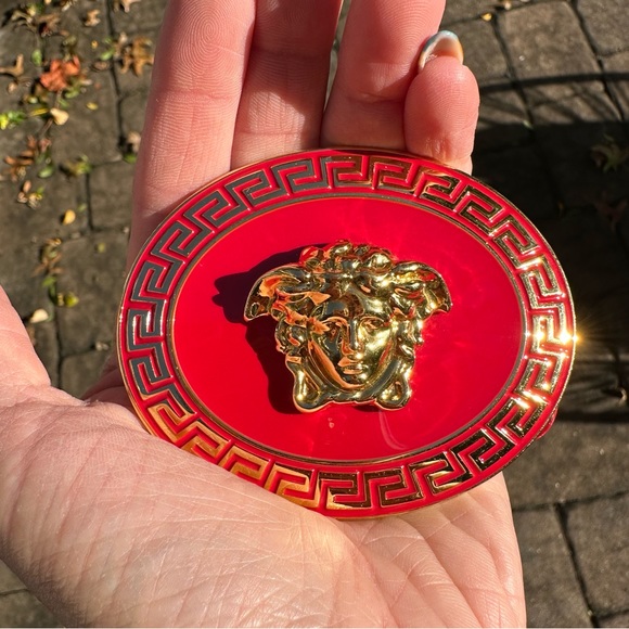 Versace Red Medusa Belt - Picture 5 of 10